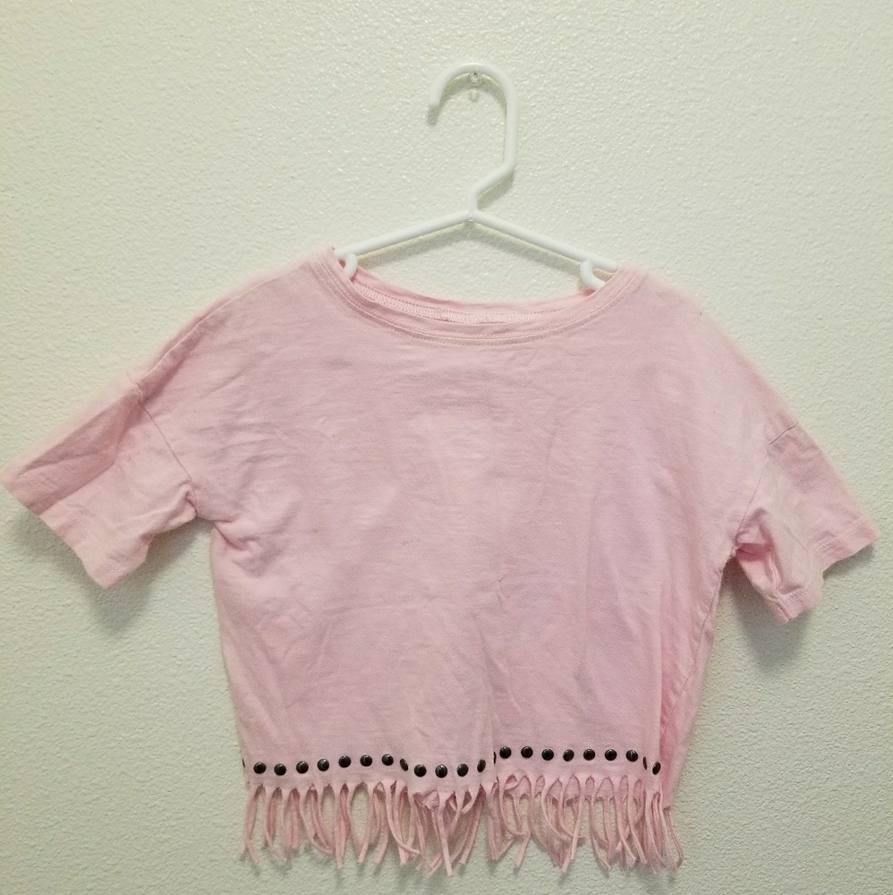 Justice Girls Pink Crop Top
